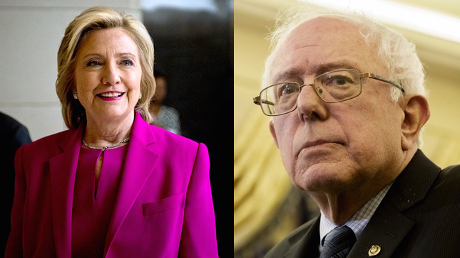 Bernie Sanders, Hillary Clinton