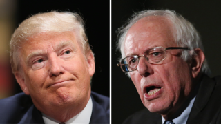 Donald Trump, Bernie Sanders