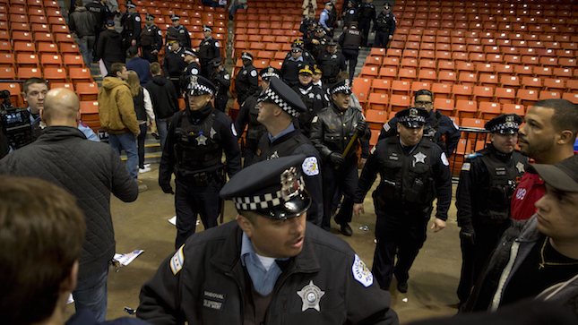 Donald Trump, Chicago, rally, police