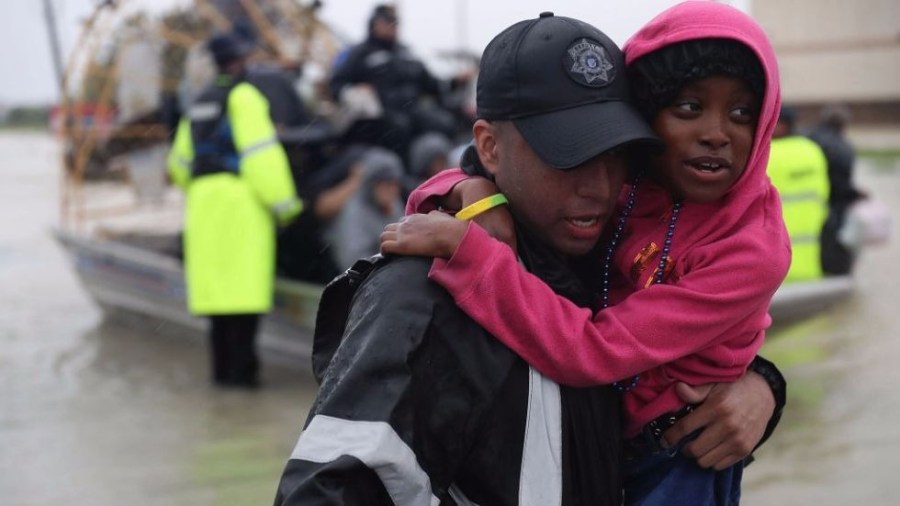 Hurricane Harvey child rescue