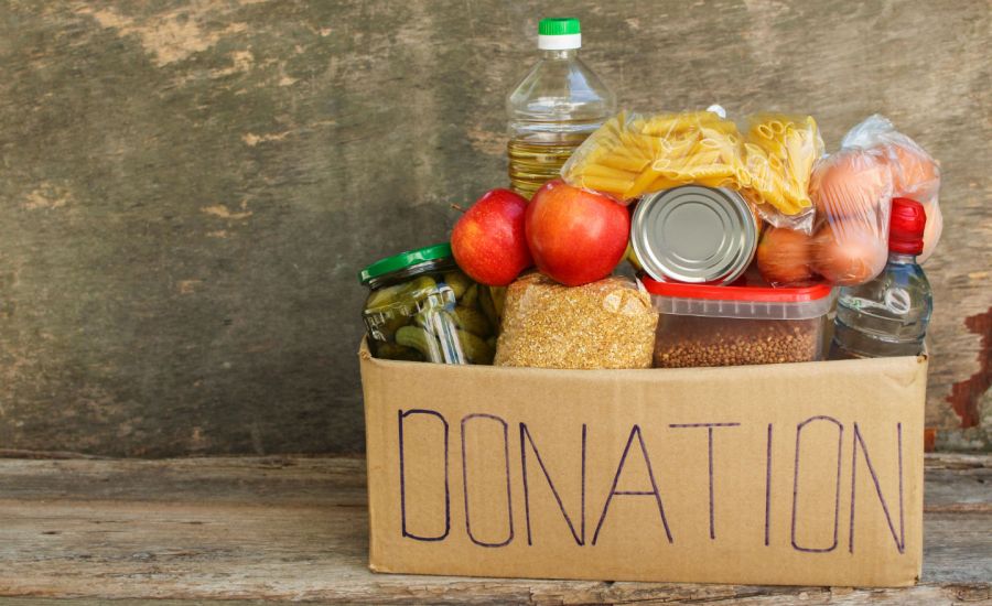 Photo of a box full of food