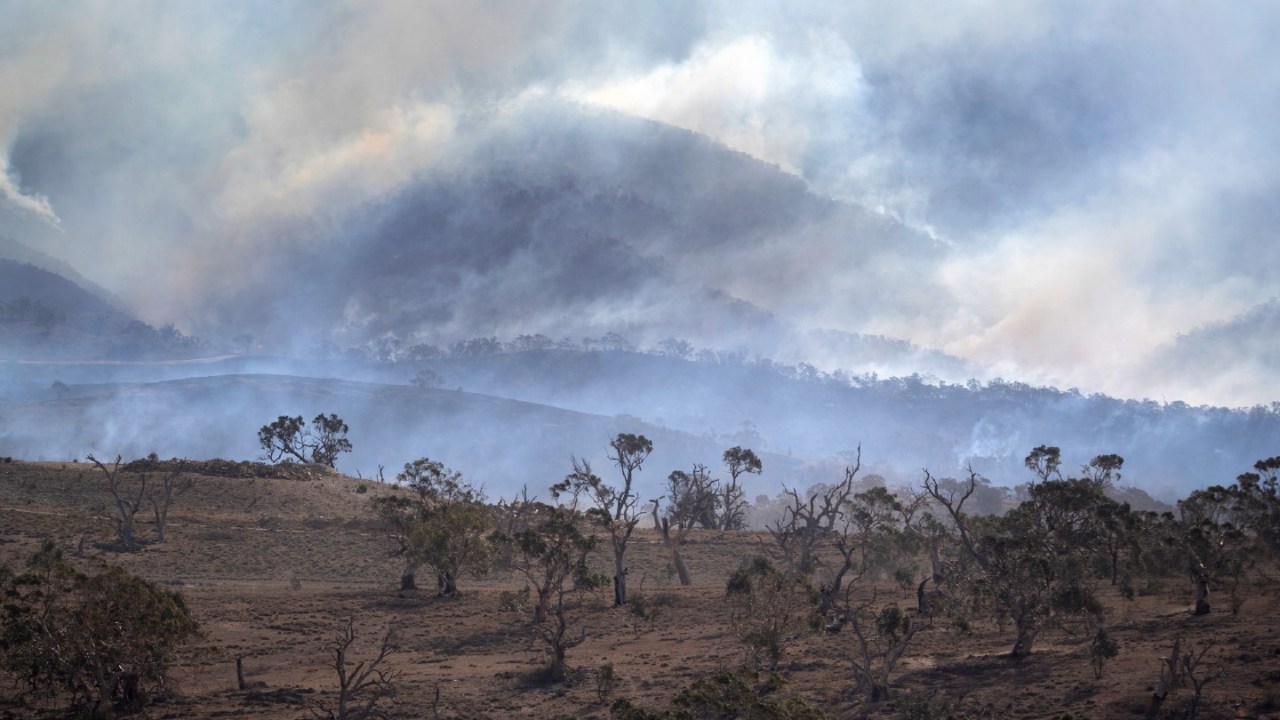 Australia's wildfires burn in the countryside