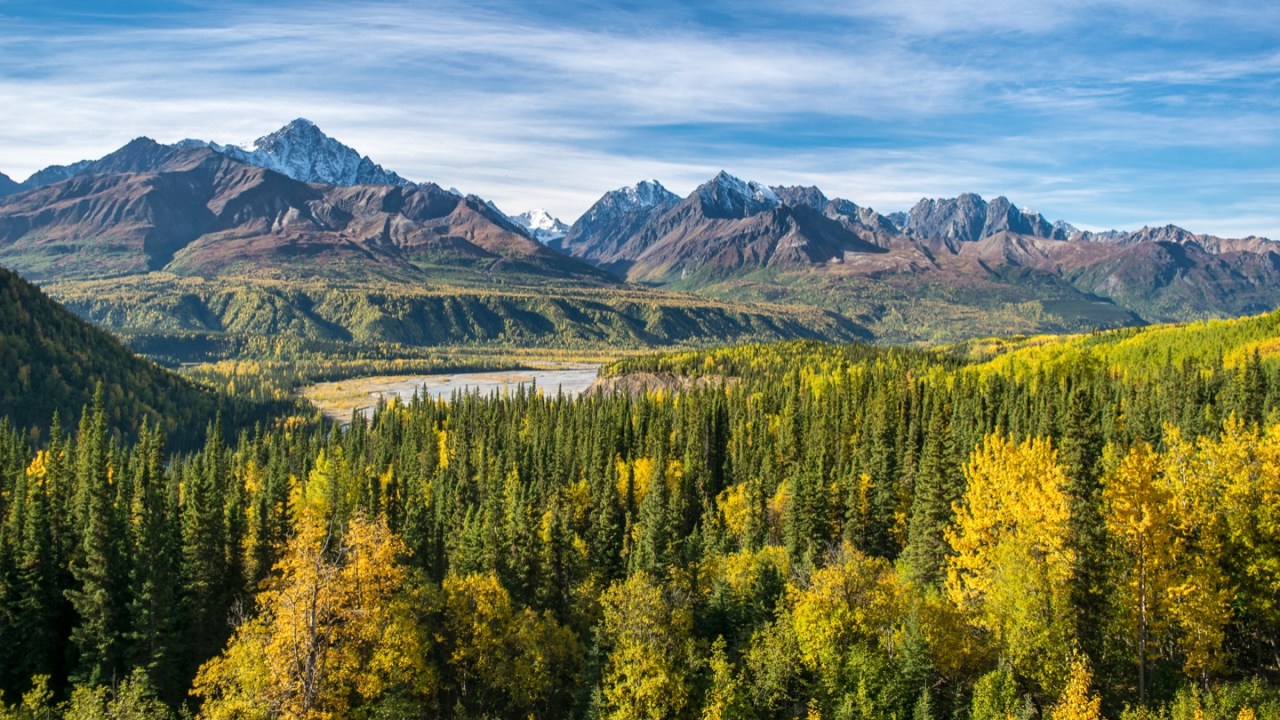 View of national park in Alaska
