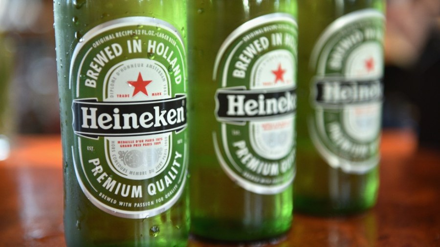 Heineken beer bottles