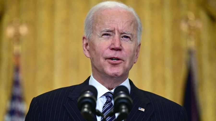 President Biden speaks on coronavirus vaccination efforts in the East Room of the White House