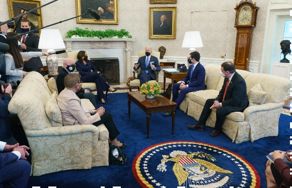 President Biden in the Oval Office