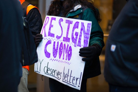 Sign calling for Gov. Cuomo to resign