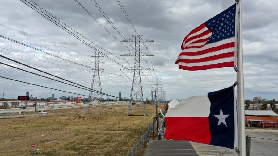 Power lines in Texas