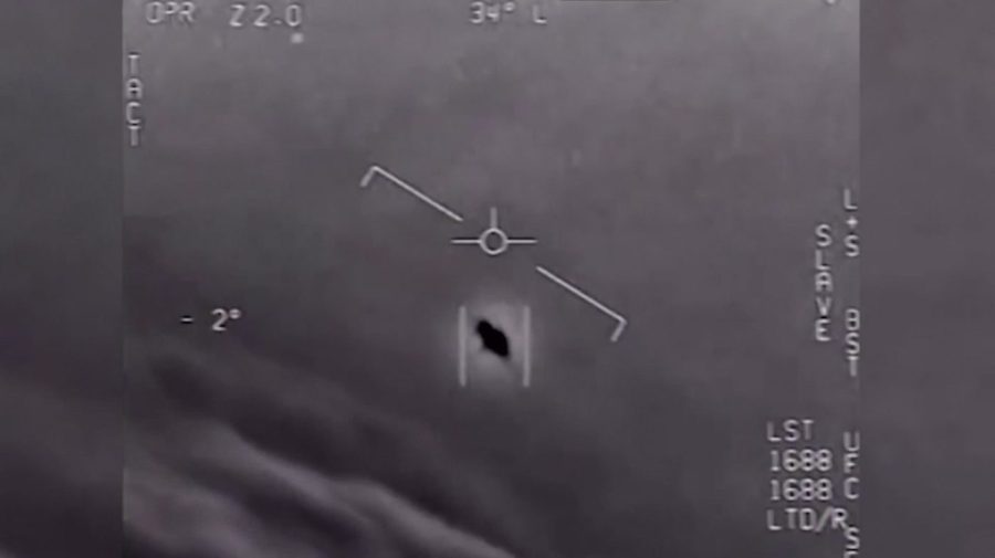 An unexplained aerial phenomenon recorded by the U.S. Navy.