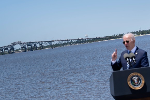 President Biden gives a speech on infrastructure