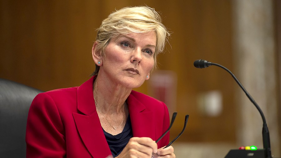 Energy Secretary Jennifer Granholm is seen during a Senate Appropriations hearing on June 15