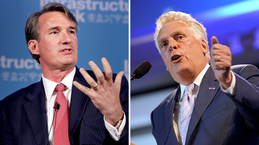 Virginia gubernatorial candidates Kevin Youngkin (R) and Terry McAullife (D)