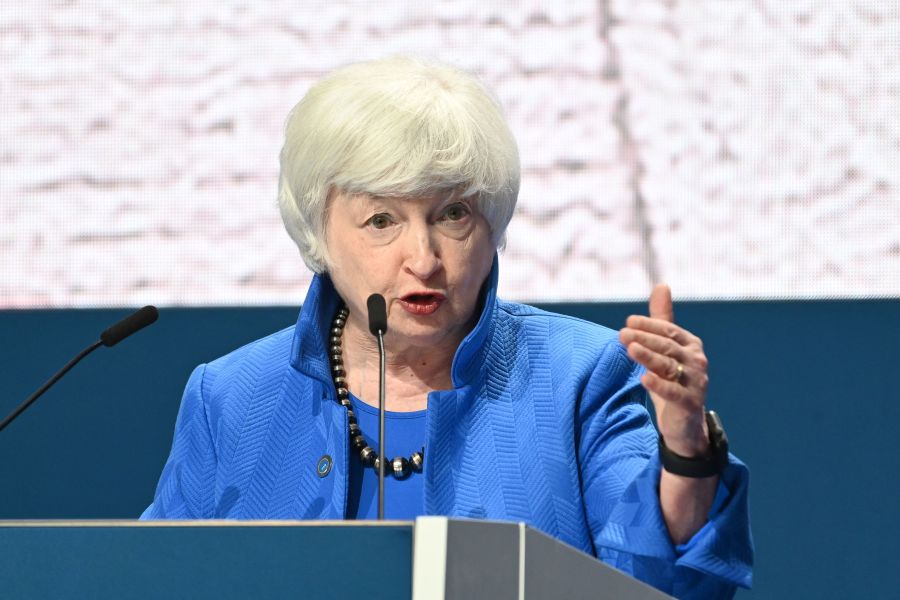 Treasury Secretary Janet Yellen speaks after G20 finance meeting