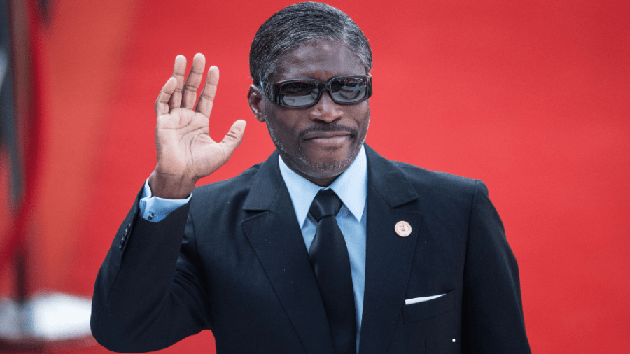 Teodoro Nguema Obiang Mangue arrives at the Loftus Versfeld Stadium in Pretoria, South Africa