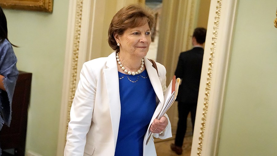 Sen. Jeanne Shaheen (D-N.H.) arrives for a bipartisan meeting to discuss an infrastructure package on July 13