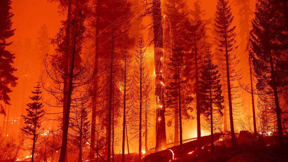 The Caldor Fire burns in California