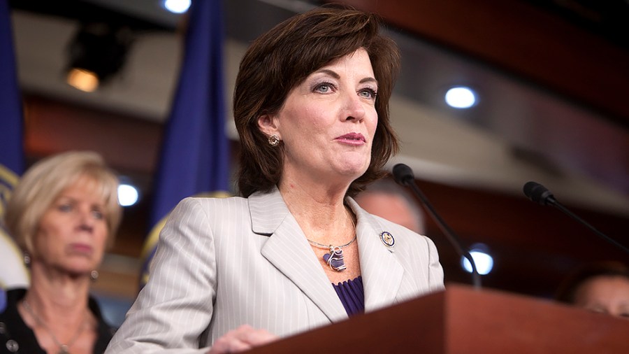 Rep. Kathy Hochul (D-N.Y.) speaks during a press conference on Wednesday, October 5, 2011 to unveil the “Make It In America” documentary and discuss the President's American Jobs Act.