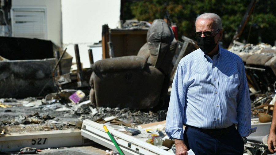 Biden tours Ida disaster site