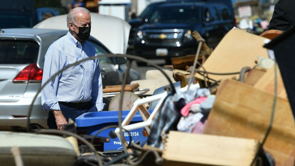 Biden visits the wreckage from Hurricane Ida in New Jersey