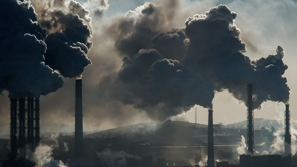 Smoke billowing from smokestacks fossil fuels energy