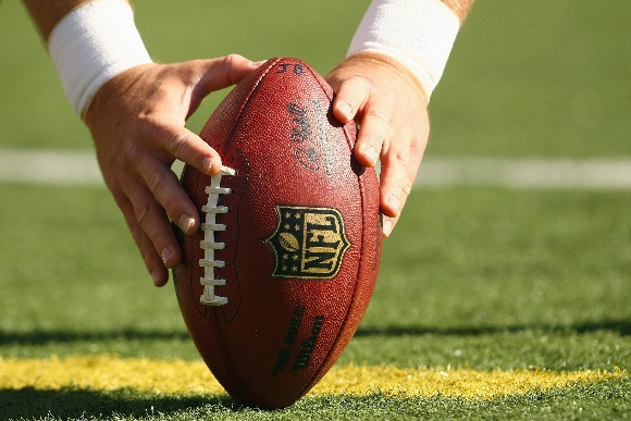 A general view of the official NFL ball