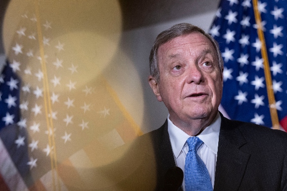 Sen. Richard Durbin (D-IL) speaks at a press conference