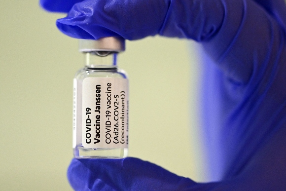 A vial of the Johnson & Johnson vaccine