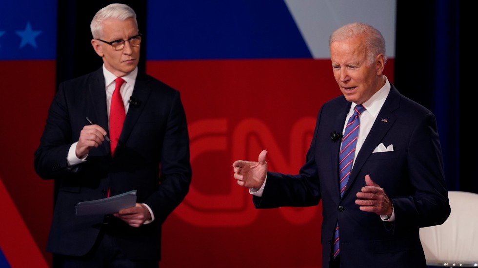 President Biden during a CNN Town Hall