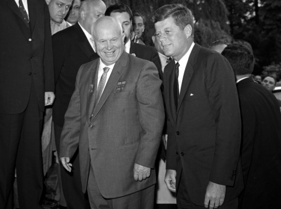 President John F. Kennedy and Soviet Premier Nikita Khrushchev