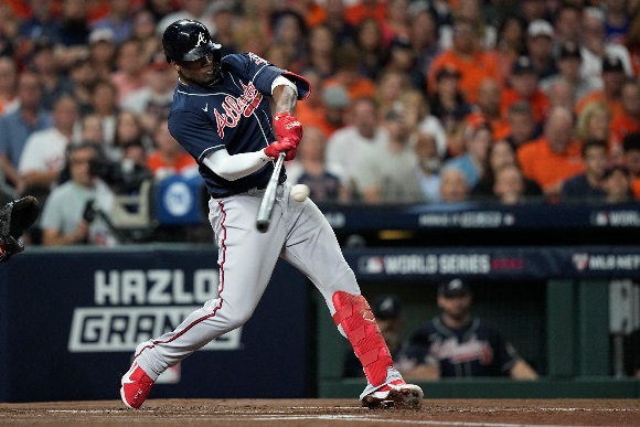 Atlanta Braves' Jorge Soler hits a home run