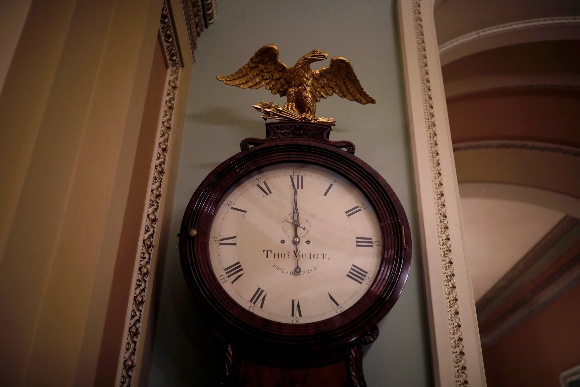 The Ohio Clock outside the Senate Chamber