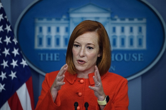 White House Press Secretary Jen Psaki speaks at the daily briefing