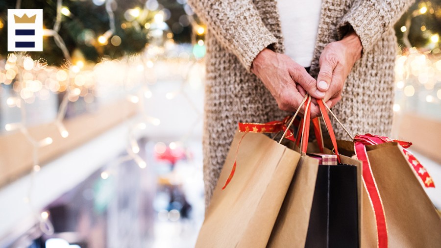 Woman holding shopping bags