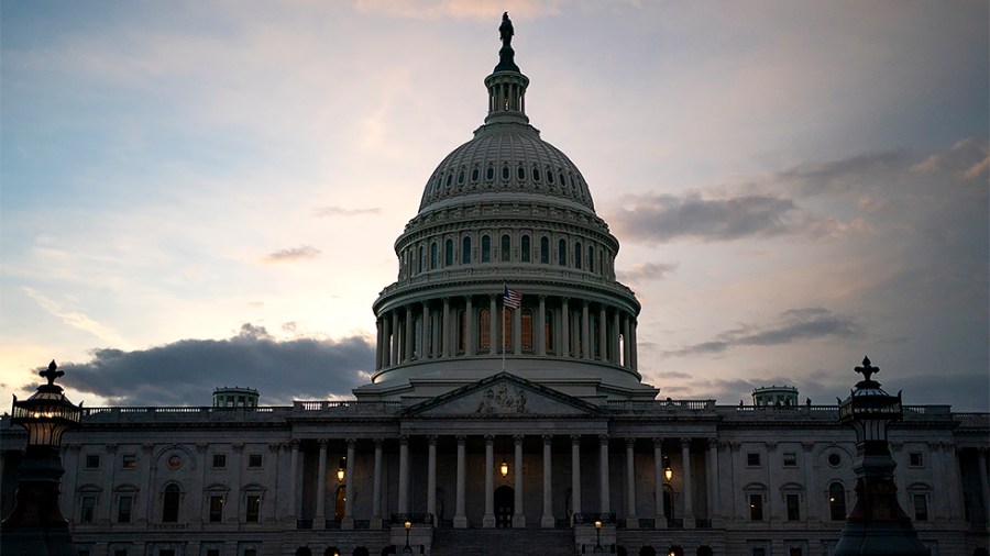 The U.S. Capitol is seen from the East Front Plaza on Thursday, December 2, 2021 as the House and Senate take up a short-term continuing resolution to fund the government until Feb 18.