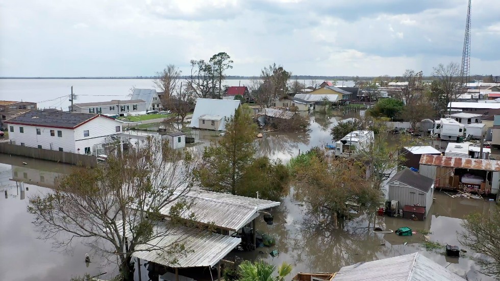 Flooding is seen in Des Allemands, La., on Tuesday, Aug. 31, 2021