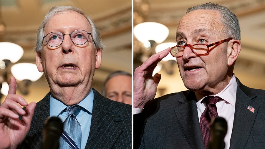 Minority Leader Mitch McConnell (R-Ky.) and Majority Leader Charles Schumer (D-N.Y.)