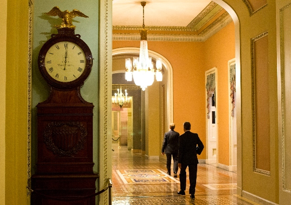 The Ohio Clock outside the Senate Chamber on Capitol Hill