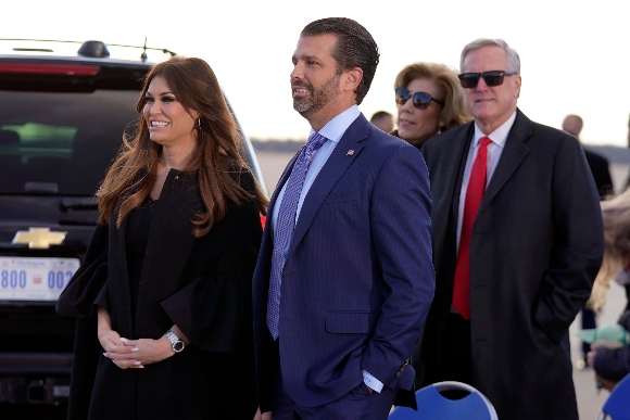 Donald Trump Jr., and his girlfriend Kimberly Guilfoyle, and White House chief of staff Mark Meadows