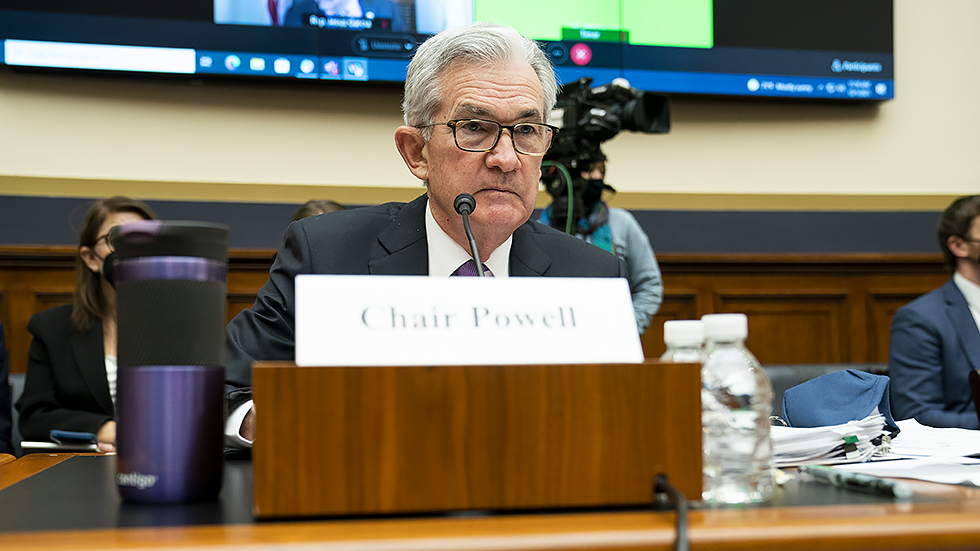 Federal Reserve Chairman J Powell answers questions during a House Financial Services Committee oversight hearing of the Treasury Department's and Federal Reserve's Pandemic Response on Wednesday, December 1, 2021.