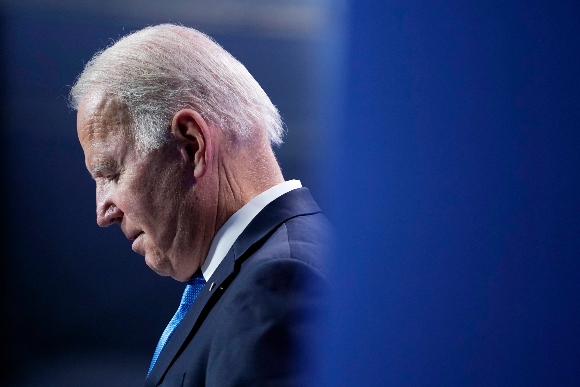 President Joe Biden speaks during a news conference at the COP26 U.N. Climate Summit