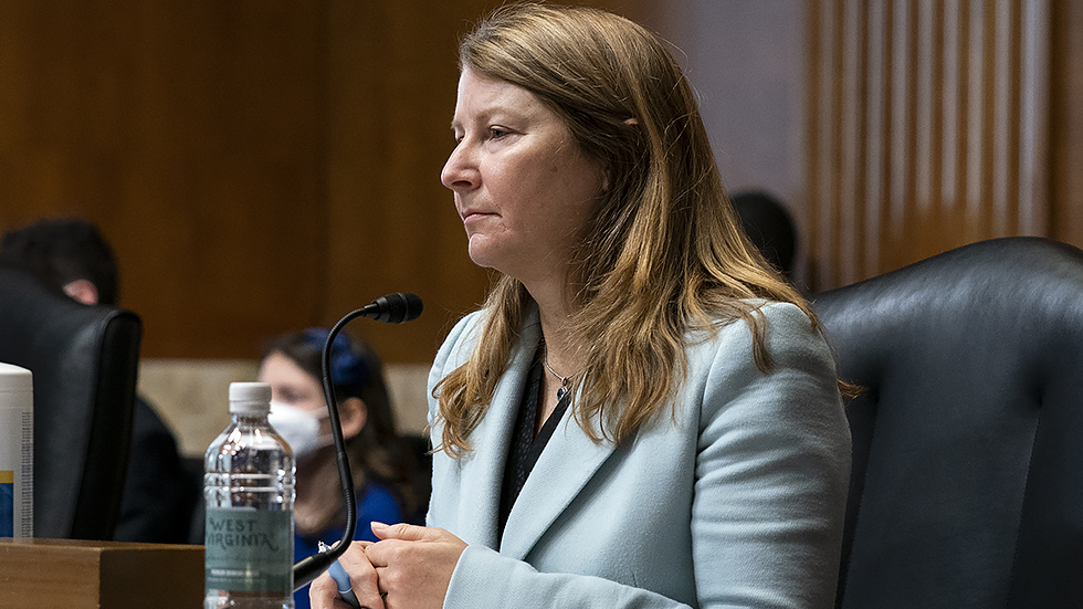 Laura Daniel-Davis to be an Assistant Secretary of the Interior is seem at her nomination hearing before the Senate Energy and Natural Resources Committee on Tuesday, February 8, 2022.