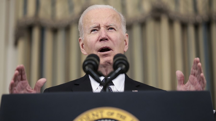 President Biden announces his Budget for FY 2023 at the White House in Washington, D.C., on Monday, March 28, 2022.