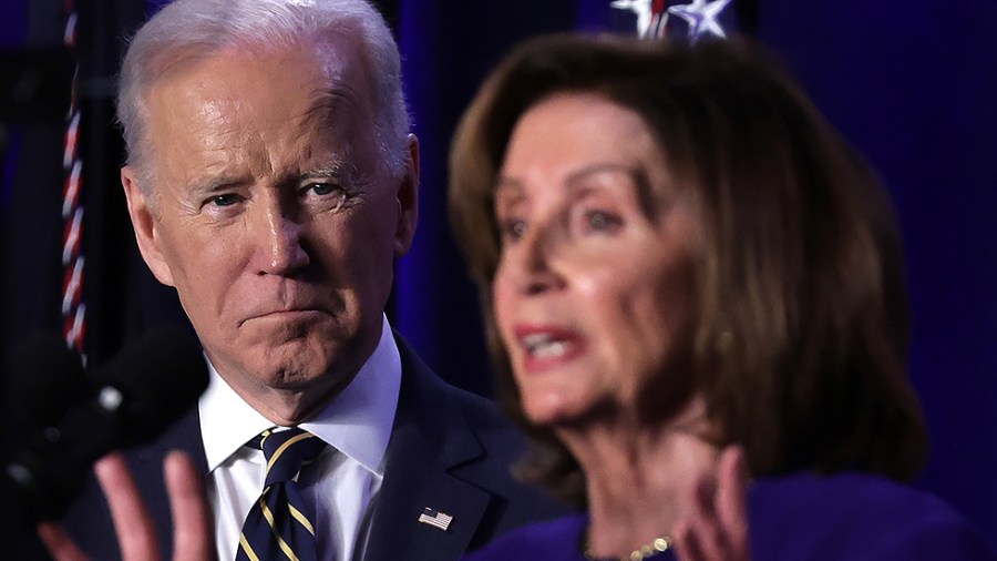 Speaker Nancy Pelosi (D-Calif.) speaks as she introduces President Biden during the 2022 House Democratic Caucus Issues Conference March 11, 2022 in Philadelphia, Pa.