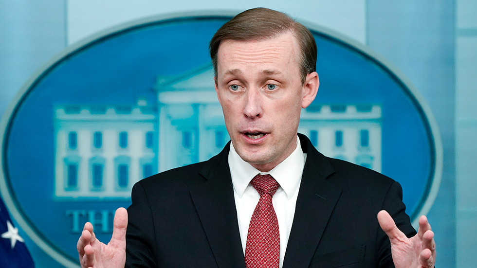 White House national security adviser J. Sullivan speaks during a press briefing