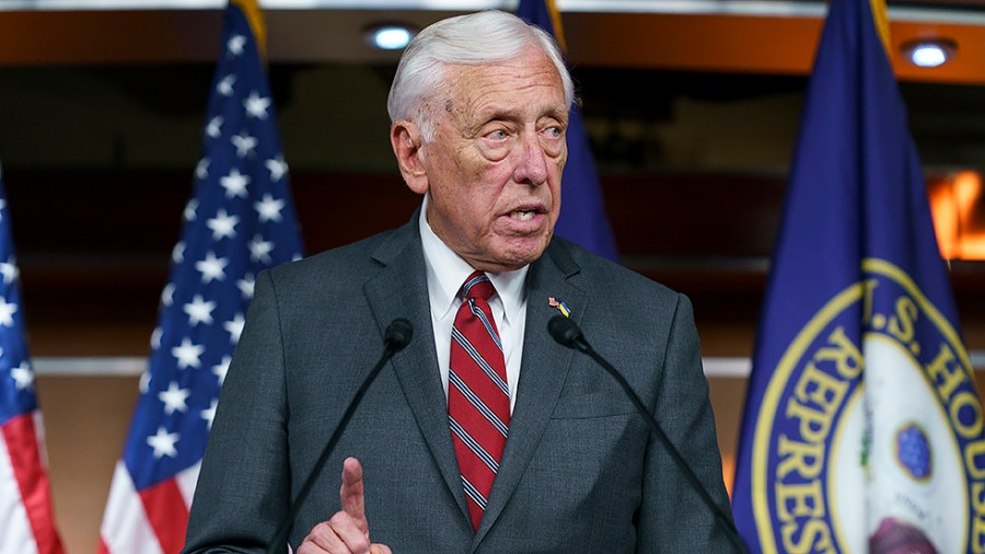 House Majority Leader Steny Hoyer (D-Md.) addresses reporters during a press conference on Thursday, May 19, 2022 to discuss the Puerto Rico Status Act.