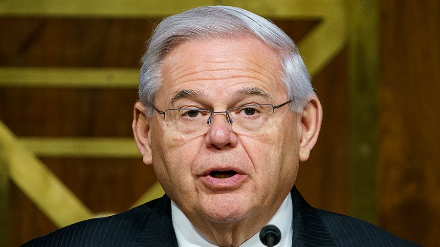 Sen. Robert Menendez (D-N.J.) gives an opening statement during a Senate Foreign Relations Committee nomination hearing on Tuesday, May 10, 2022.