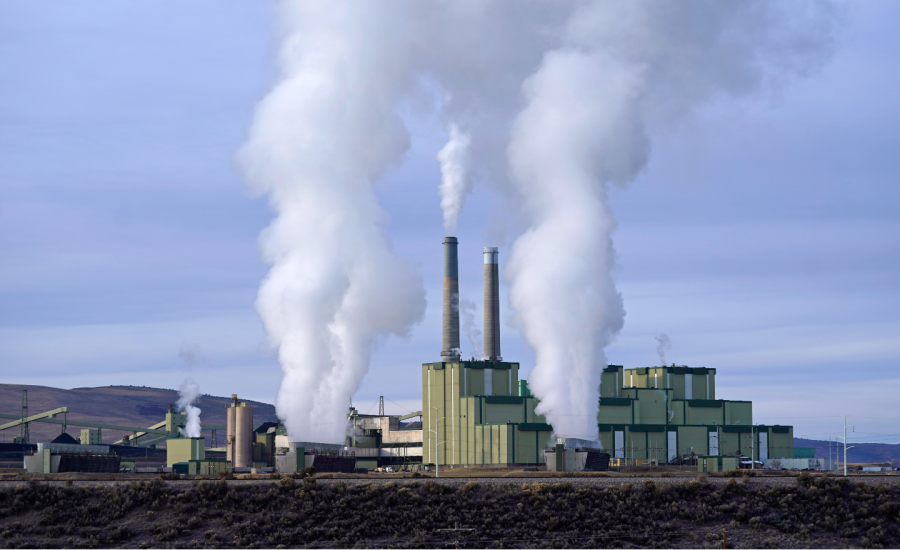 steam from a coal plant