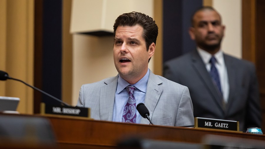 Rep. Matt Gaetz (R-Fla.) speaks during the House Judiciary Committee markup of the "Protecting Our Kids Act," to vote on gun legislation on Capitol Hill in Washington, D.C., on Thursday, June 2, 2022.