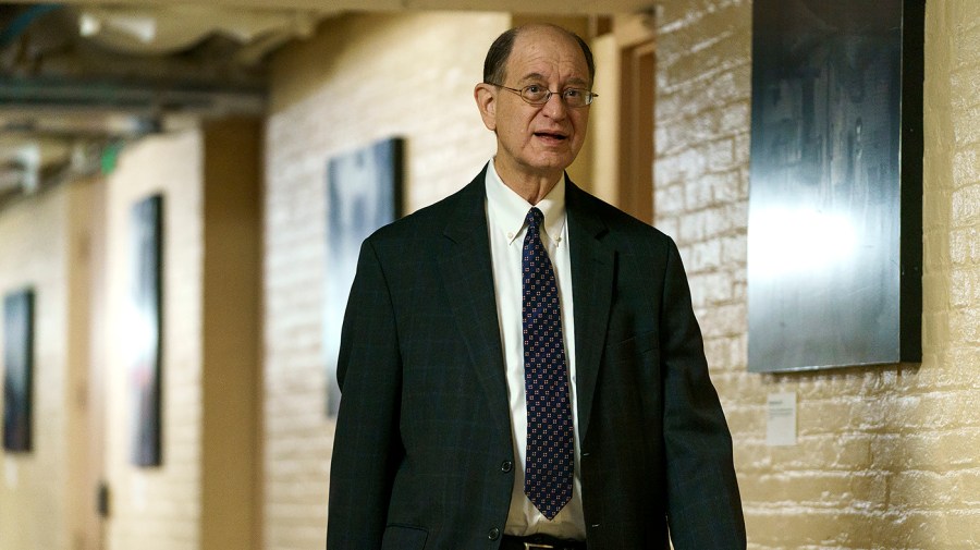 Rep. Brad Sherman (D-Calif.) leaves a closed-door House Democratic caucus meeting on Tuesday, June 14, 2022.