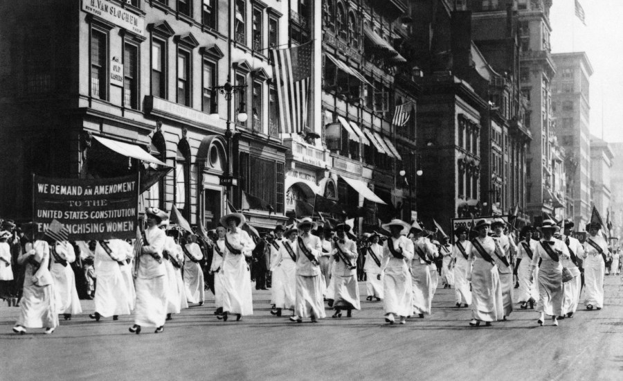 A women's suffrage parade is held.